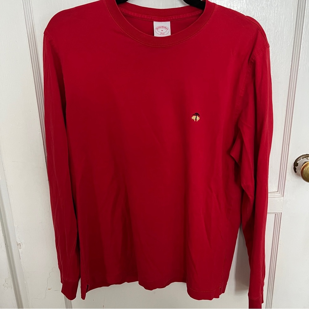 Brooks brothers red long sleeve original logo long sleeve tshirt